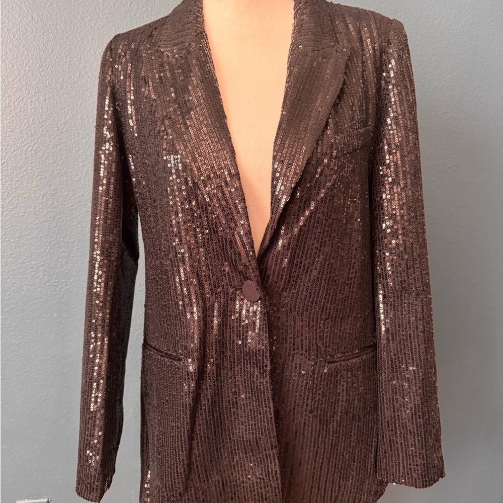 Philosophy Black Sequin Blazer - Picture 1 of 5